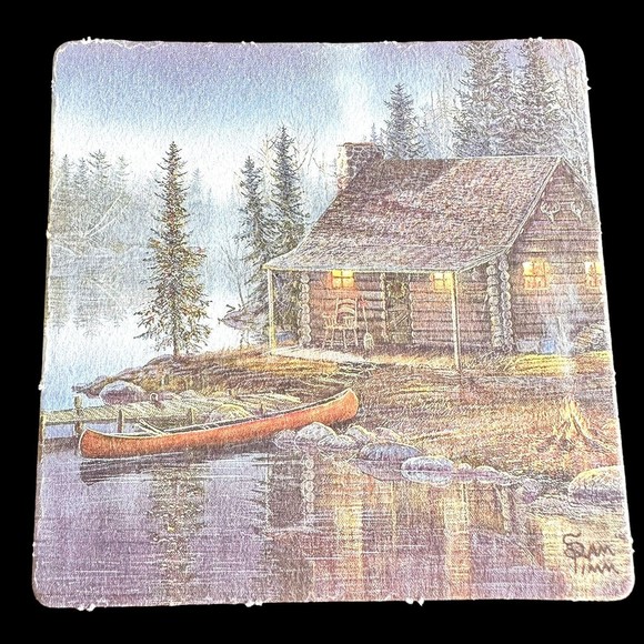 VTG Boys Town Coaster Set 8 Sam Timm 2-Side Cardboard Cabin Truck Lake Bird-Used - Picture 9 of 9